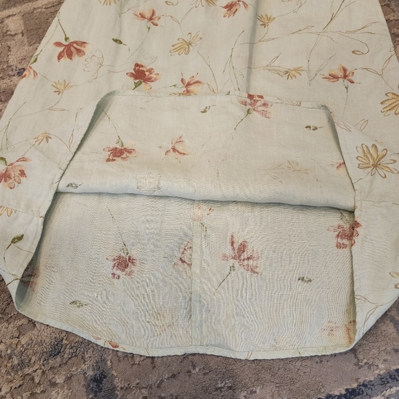 Coldwater Creek 100% linen Pull On floral maxi skirt pockets size small petite - Picture 4 of 14